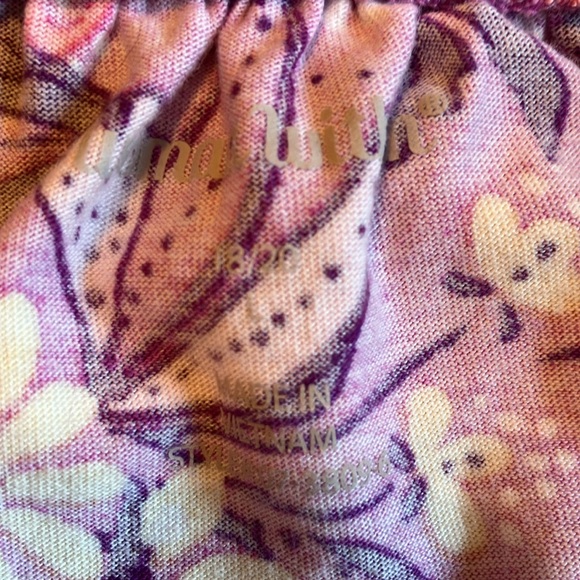 Pretty pink print knit top with ruffle sleeves by Woman Within, size 18, NWOT! - Picture 7 of 16